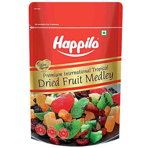 Happilo Premium International Tropical Dried Fruit Medley, 200 g Pouch