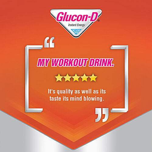 Glucon-D Instant Energy Glucose Powder - Tangy Orange, 75 g (Get 50 g Free)