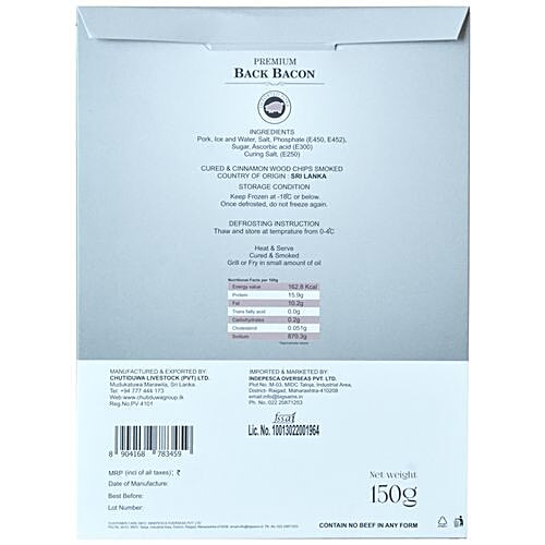 Big Sam's Premium Back Bacon, 150 g Carton 