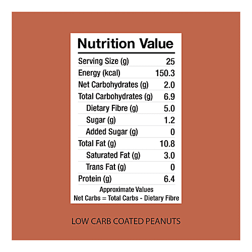 Buy LO! Foods Low Carb Coated Peanuts Keto Friendly, High In Fibre