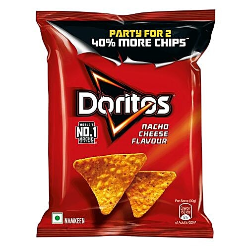 Doritos Tortilla Chips - Nacho Cheese Flavour, 75 g Pouch 