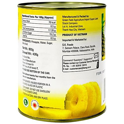 Green Shoots Pineapple Slices, 850 g Tin 