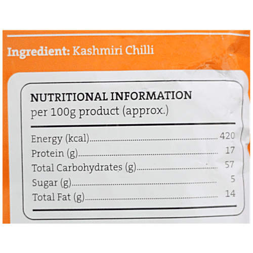 Kitchen Treasures Kashmiri Chilli Powder/Mulagu Podi, 1 kg Pillow Pouch 