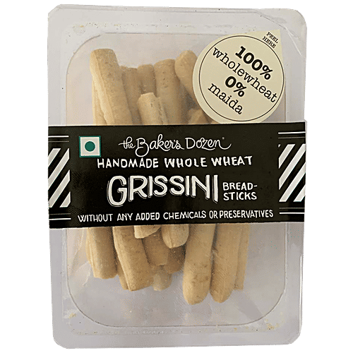 The Baker's Dozen Grissini Breadsticks - 100% Wholewheat, 100 g  