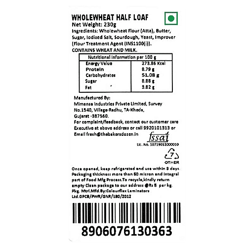 Buy The Baker's Dozen Sandwich Loaf 100 Whole Wheat Online at Best