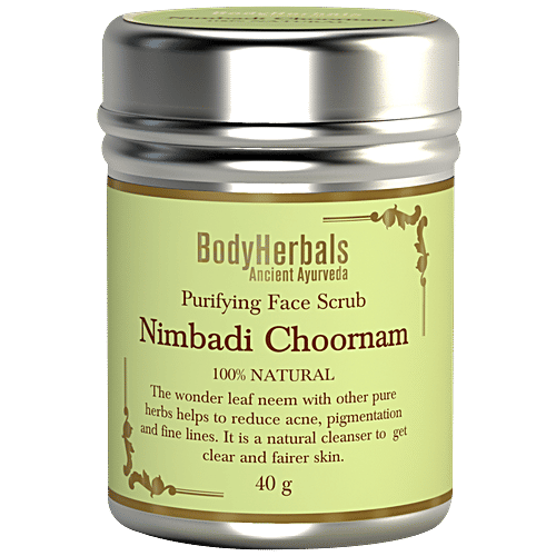 BodyHerbals Nimbadi Choornam Purifying Face Scrub, 100% Natural, No Parabens, No Sulfates, 40 g  100% Natural, No Parabens, No Sulfates