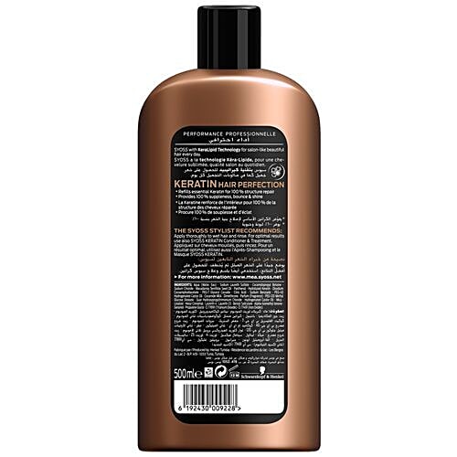 Schwarzkopf SYOSS Keratin Hair Perfection 01 Shampoo - For Dry, Devitalized Hair, 500 ml  