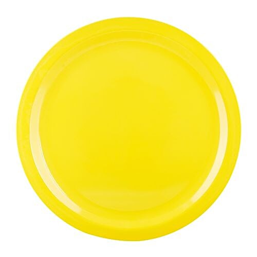 Buy Iveo Melamine Round Full Plates 11 Inch Solid, Yellow Online at