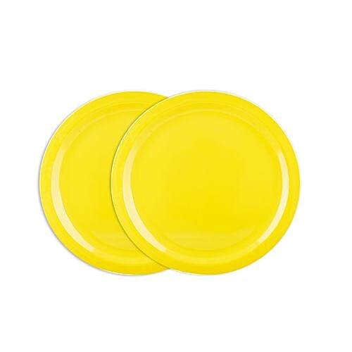 Buy Iveo Melamine Full Plates 8 Inch Solid, Yellow Online at Best