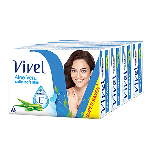 Buy Vivel Aloe Vera Soap, For Satin Soft Skin, Enriched with Aloe Vera & Vitamin E Online at
