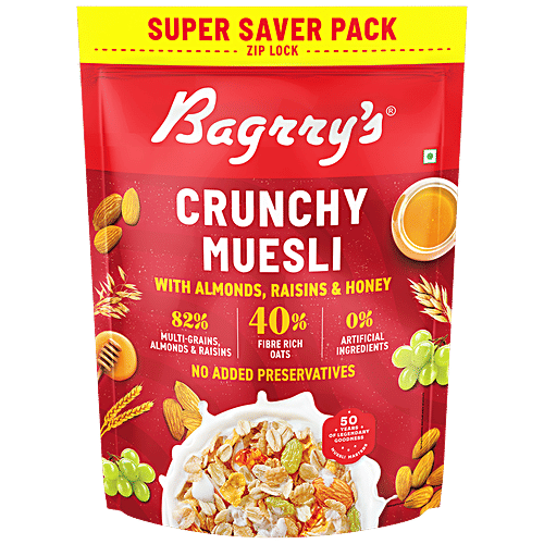 Buy Bagrrys Bagrry`S Crunchy Muesli With Almonds Raisins & Honey 40