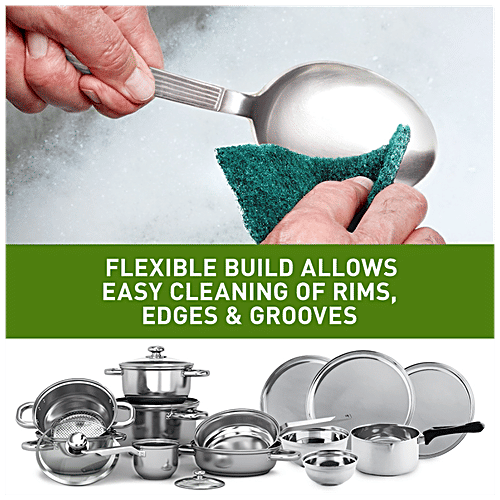 Scotch Brite Scrub Pad, Scrubber for Utensil Cleaning, 10 pcs  Stain Cutters