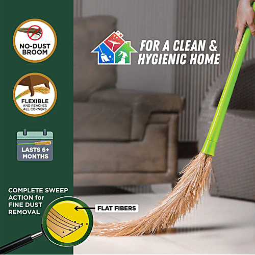 Buy Scotch brite NoDust Premium Broom, Long handle, Easy floor