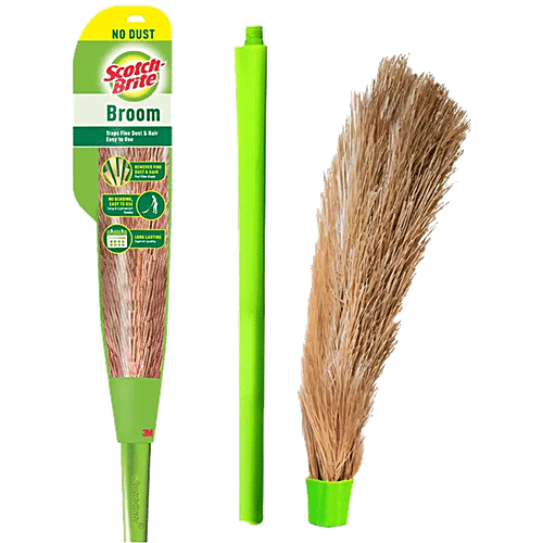 Buy Scotch brite NoDust Premium Broom, Long handle, Easy floor