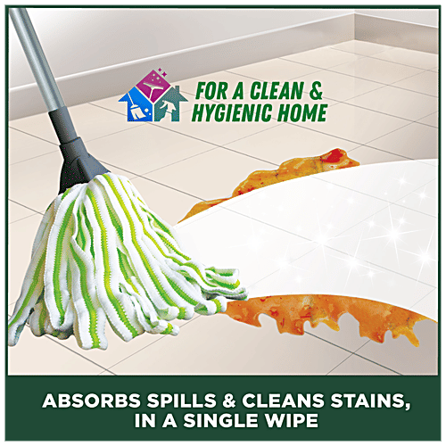 Scotch brite Microfibre Strip Mop with Telescopic Handle for Fine Dirt Removal, 1 pc  