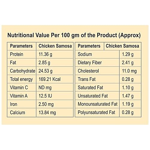 Corn Club Frozen Cocktail Chicken Samosas, 200 g Carton No Preservatives