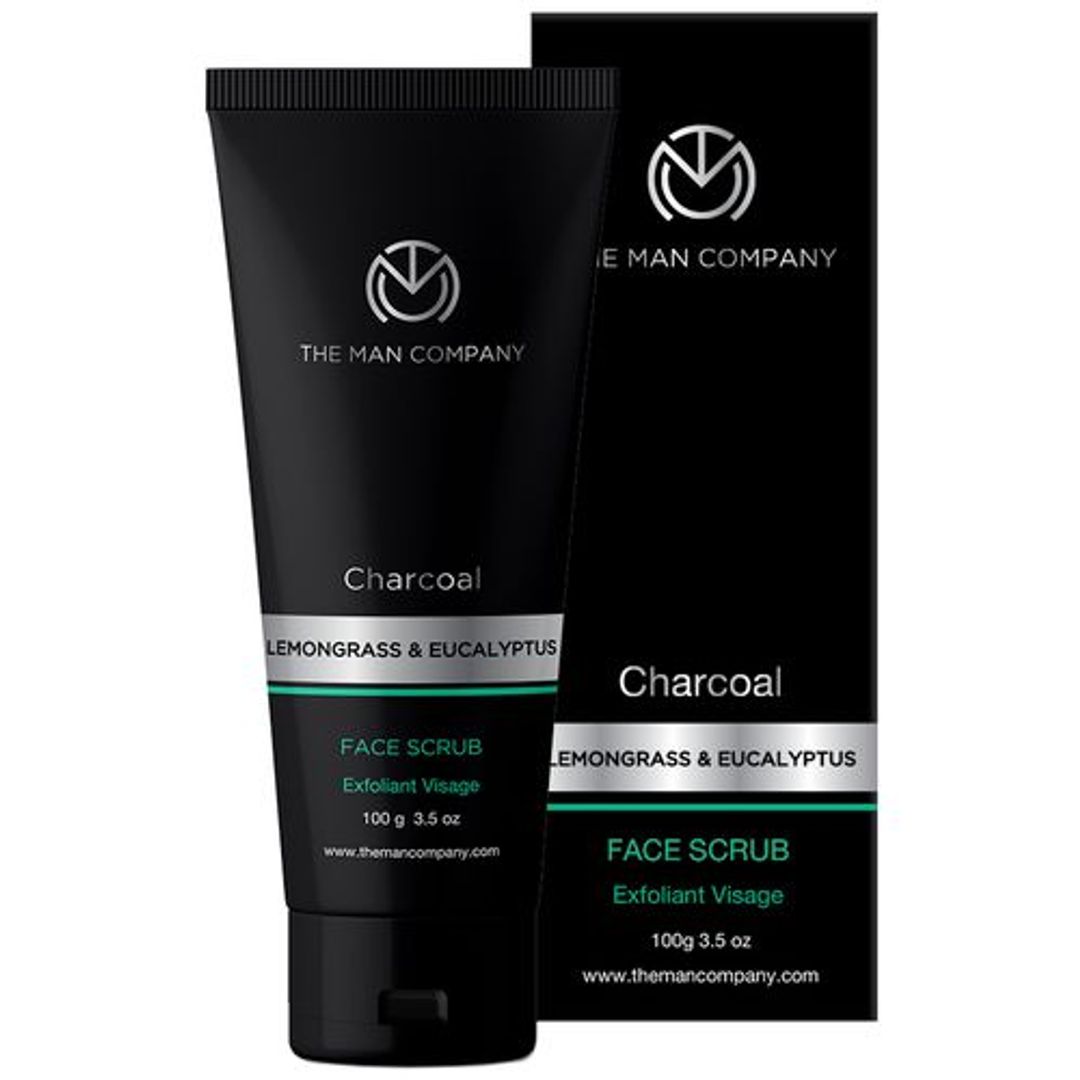 The Man Company Charcoal Face Scrub For Exfoliation, Anti-acne & Pimples, Blackhead Removal, 100 g 