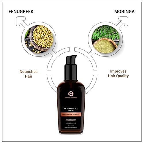The Man Company Defence Theory Hair Fall Control Serum For Men, 90 ml  Paraben Free, Sulphate Free