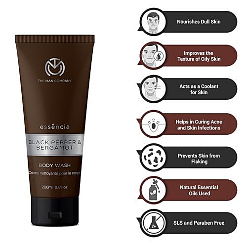 Buy The Man Company Anti Odour Body Wash To Detoxify Skin Black