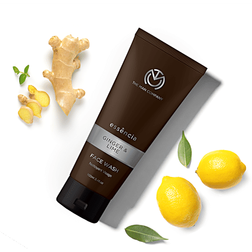 The Man Company Deep Cleansing Face Wash With Ginger & Lime, 100 ml  SLS & Paraben Free