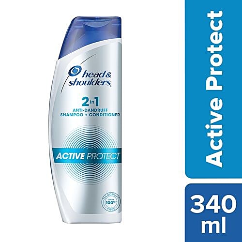 Head & Shoulders Active Protect 2 in 1 Anti-Dandruff Shampoo + Conditioner, 340 ml  Upto 100% Dandruff Free