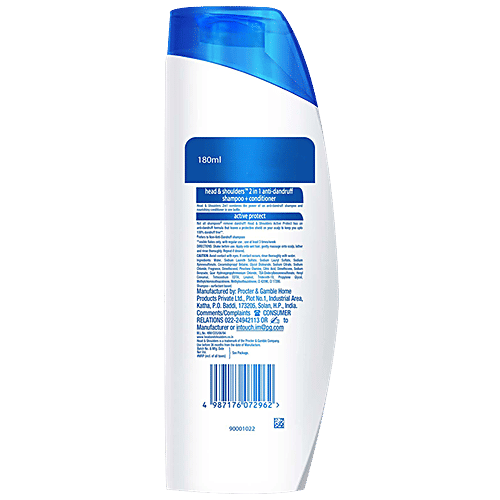 Head & shoulders 2-in-1 Active Protect Shampoo, 180 ml