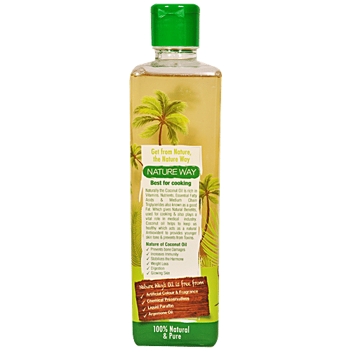Nature Way 100% Natural & Pure Coconut Oil - Unrefined, 500 ml  