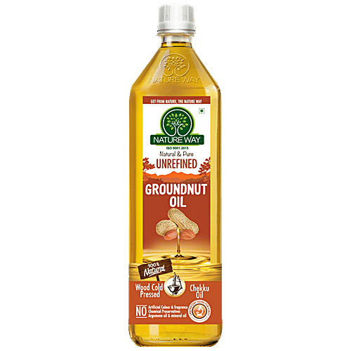 Buy Nature Way Natural & Pure Unrefined Groundnut Oil Wood ColdPressed Online at Best Price