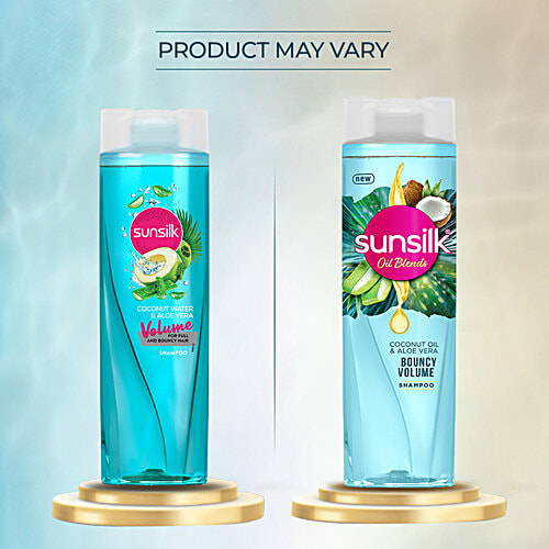 Sunsilk Coconut Oil & Aloe Vera Shampoo, 195 ml  Bouncy Volume, No Added Parabens