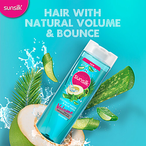 Sunsilk Coconut Water & Aloe Vera Volume Hair Shampoo, 370 ml