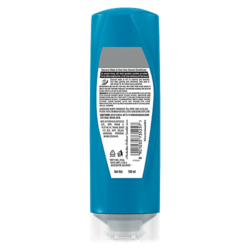 Sunsilk Volume Hair Conditioner - Coconut Water & Aloe Vera, For Full & Bouncy Hair, 180 ml