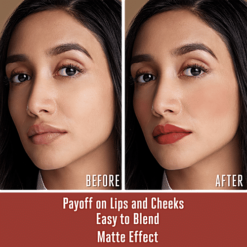 Lakme 9 To 5 Weightless Matte Mousse Lip & Cheek Colour, 9 g Brick Bloom 