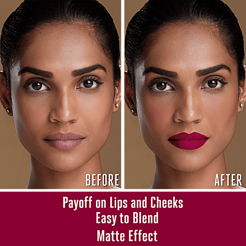 Lakme 9 To 5 Weightless Matte Mousse Lip & Cheek Colour, 9 g Rosy Plum 