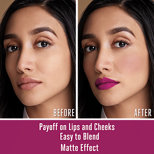 Lakme 9 To 5 Weightless Matte Mousse Lip & Cheek Colour, 9 g Magenta Kiss 