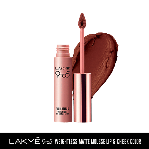 Buy Lakme 9 To 5 Weightless Matte Mousse Lip & Cheek Colour Online at
