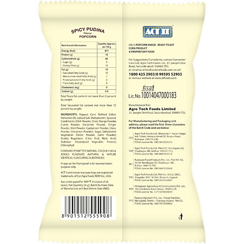 ACT II RTE Spicy Pudina Popcorn, 45 g  