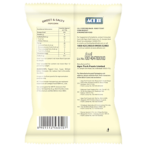 Buy ACT II Popcorn Sweet & Salty Flavour, Snacks, Fibre Rich Online