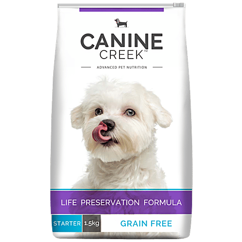 Canine Creek Starter Dry Dog Food - Ultra Premium, 1.5 kg Grain Free, Life Preservation Formula