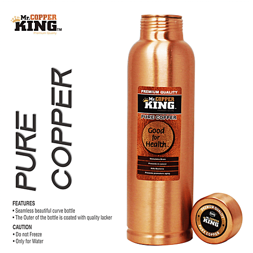 Buy Mr. Copper King Pure Copper Water Bottle Premium Quality Online