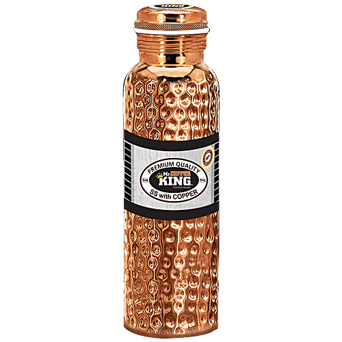 Buy Mr.Copper King Copper Bottle Jointless Hammered Online at Best