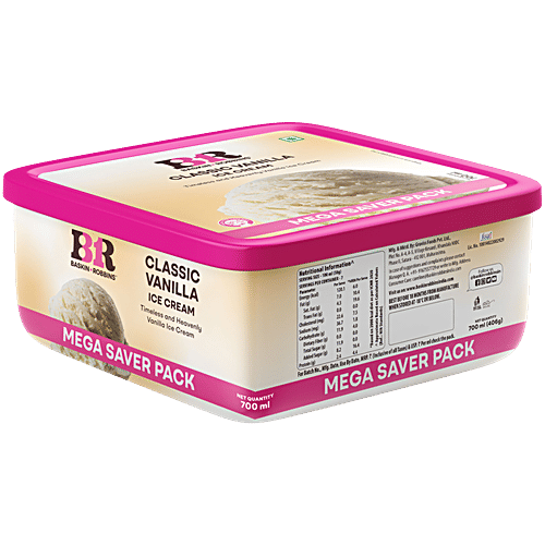 Baskin Robbins Ice Cream - Classic Vanilla, 700 ml Tub