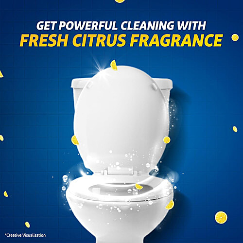 Harpic Organic Active Disinfectant Toilet Cleaner Liquid, Citrus, 500 ml  Kills 99.9% of Germs