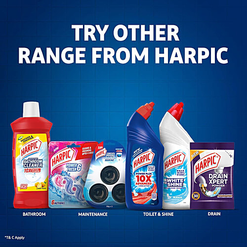 Harpic Organic Active Disinfectant Toilet Cleaner Liquid, Citrus, 500 ml  Kills 99.9% of Germs