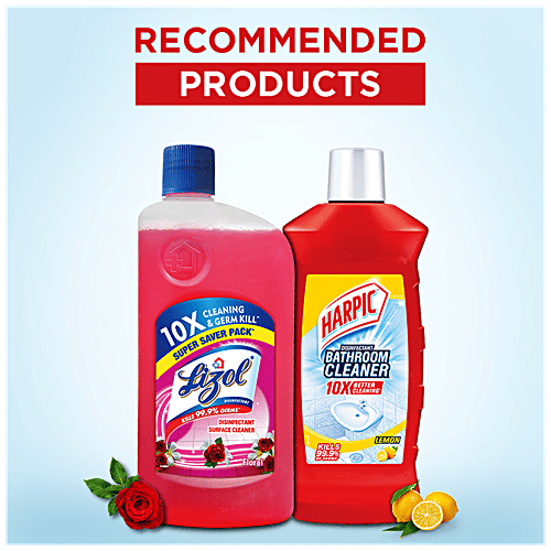 Harpic Organic Active Disinfectant Toilet Cleaner Liquid, Floral, 500 ml  Kills 99.9% of Germs