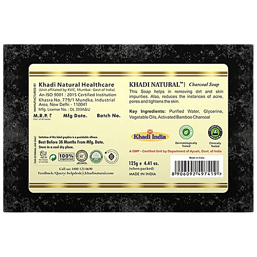 Buy Khadi Natural Charcoal Handmade Herbal Soap Online at Best Price of