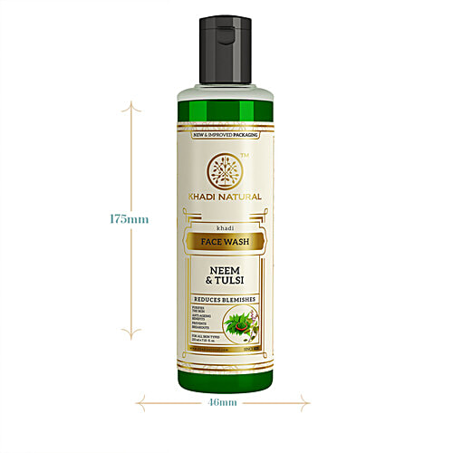 Khadi Natural Neem & Tulsi Face Wash - Controls Excess Oil, 210 ml  