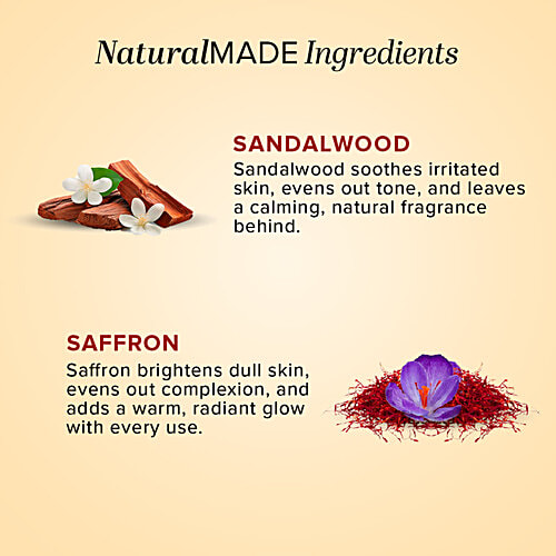 Khadi Natural Sandalwood & Kesar Moisturizer - Hydrates Skin, 210 ml