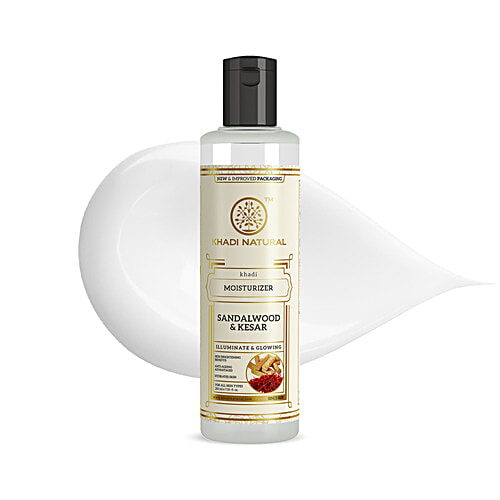 Khadi Natural Sandalwood & Kesar Moisturizer - Hydrates Skin, 210 ml