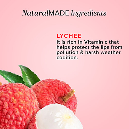 Khadi Natural Herbal Lychee Lip Balm, 5 g  