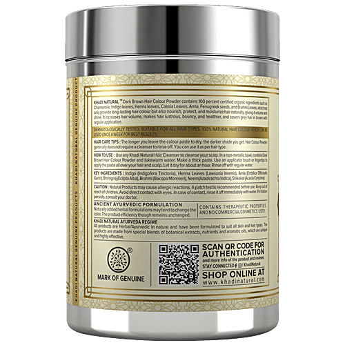 Buy Khadi Natural Herbal Hair Colour Dark Brown Online at Best Price